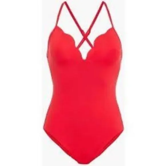 New. SEAFOLLY red one piece. Size US 6. Retails $149